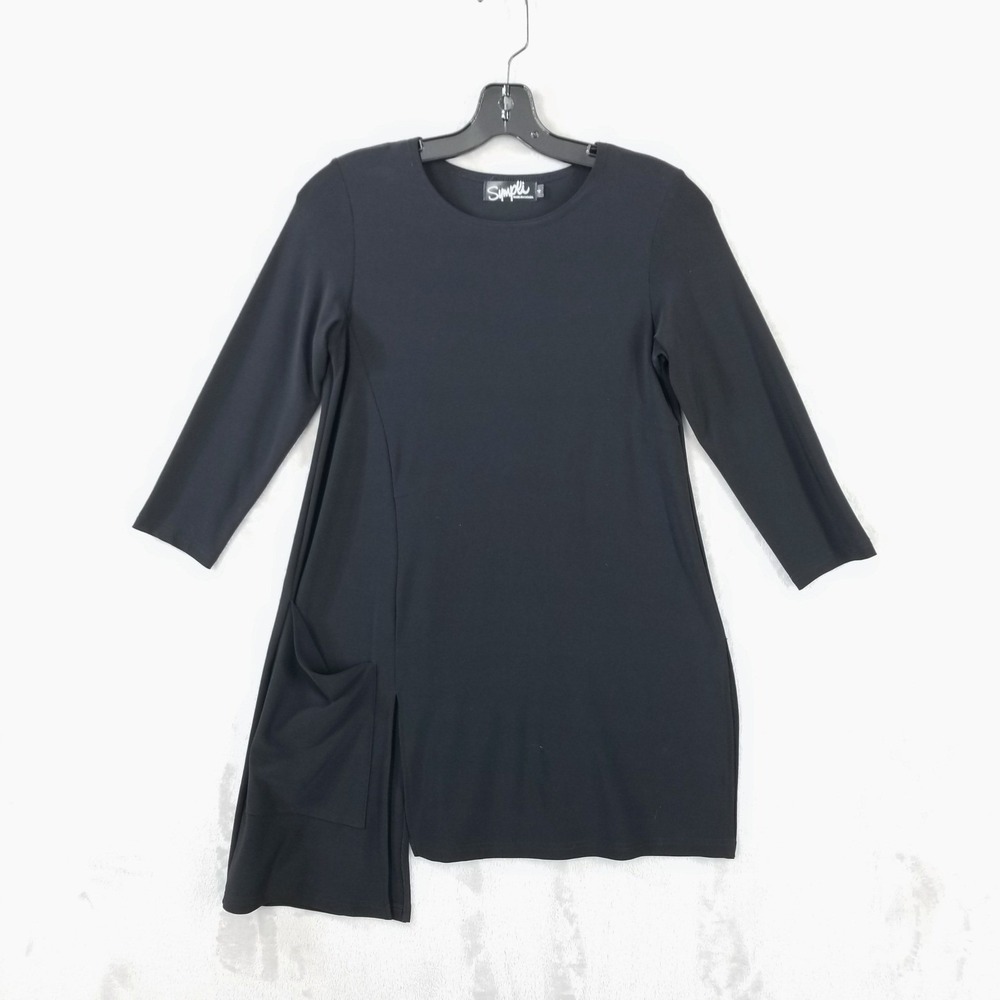 Sympli Asymmetrical Hem Tunicβ Women 4 Black Top Modern Architectural Canada